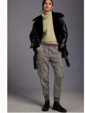 Anthropologie Olive Cargo Joggers with Utility Pockets